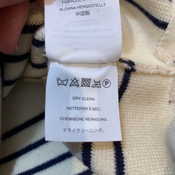 J Crew Striped Wool Blend Sweater Tank Top Fringe - Picture 7 of 8